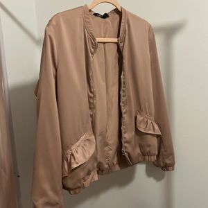Rose gold jacket with flare